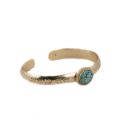 Jonc SL bijoux Créations en Vermeil estampé et Turquoise d' Arizona, fait main, pour femme