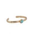 Banditas Creations 2 bars Bracelet, Silver and Pilot Mountain Turquoise, for women