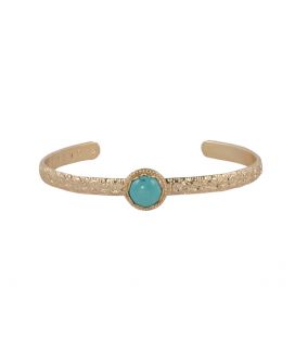 Banditas Creations 2 bars Bracelet, Silver and Pilot Mountain Turquoise, for women