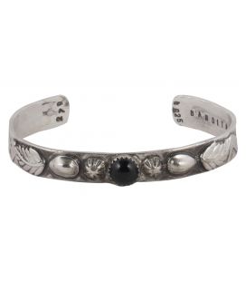 Bracelet "3D" Banditas Créations, en Argent estampé et pierre ( au choix) , fait main, pour homme et femme