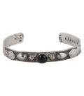 Banditas Creations Cuff, Stamped Silver and "Carico Lake", for women