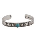 Banditas Creations Cuff, Stamped Silver and "Carico Lake", for women