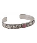 Banditas Creations Cuff, Stamped Silver and "Carico Lake", for women