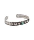 Banditas Creations Cuff, Stamped Silver and "Carico Lake", for women