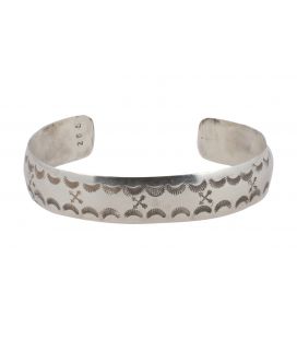 Banditas Creations Cuff, Stamped Silver and "Carico Lake", for women