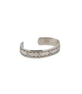 Bracelet 1/2 jonc Banditas Créations en Argent estampé, fait main, pour homme et femme