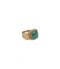 SL Bijoux Creations ring, gold plated and LArimar, for women