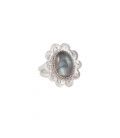 Bague "Fleur" SL bijoux Créations, Labradorite montée sur Argent estampé, femme