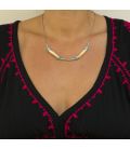 Collier "Liquid Silver", Argent, Turquoise et Bambou, pour femme et enfant