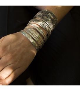 LARG SILVER BERBER CUFF, FOR WOMEN AND MEN