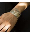 TUAREG CUFF, STAMPED SILVER, FOR WOMEN AND MEN