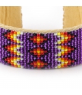 BRACELET MANCHETTE, AMÉRINDIEN NAVAJO, PERLES DE ROCAILLES TISSEES, par ANita Willis