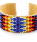 NATIVE AMERICAN NAVAJO CUFF IN EMBROIDERED BEADS by ANita Willis