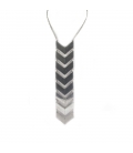 "GARDEN ROUTE" TIE necklace, silver PLATED, for women