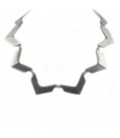 COLLIER 2 BANDITS "GARDEN ROUTE" plaqué argent , pour Femme