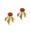 "SCARECROW "2 BANDITAS earringsOLD PLATTED AND SIMULATED OPAL,or women